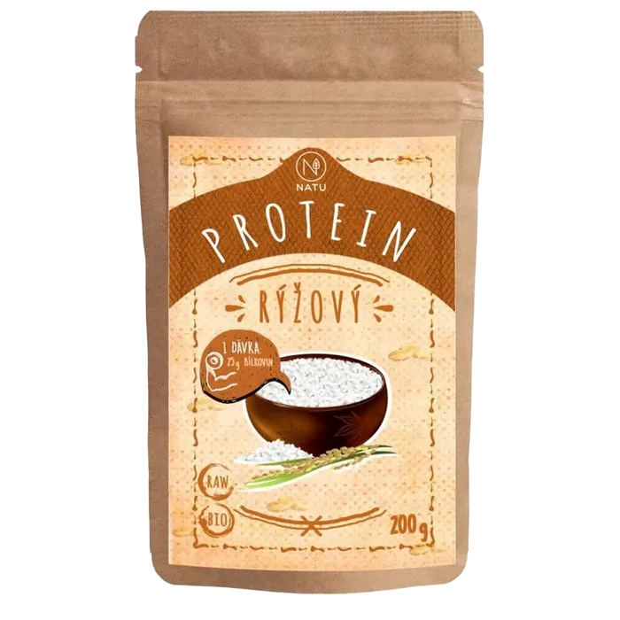 NATU Rýžový protein 200 g BIO